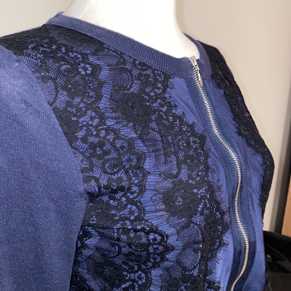 Banana Republic lace front 3/4 sleeve cardigan - Picture 3 of 11